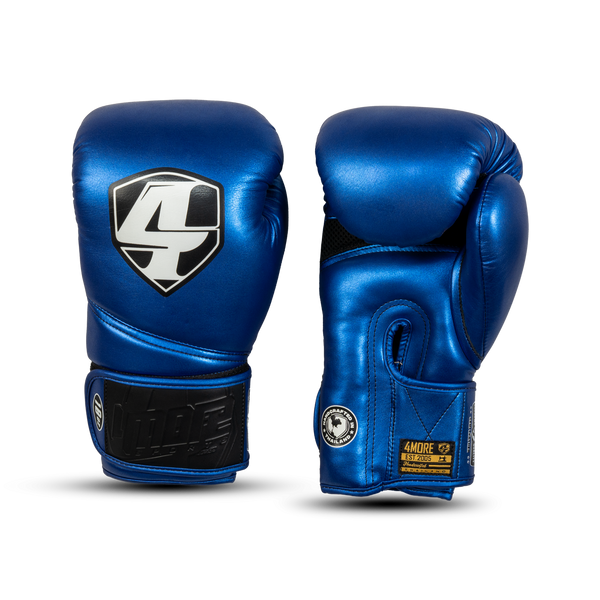 4MORE BOXING GLOVES SEMI-LEATHER MODEL TK ROGUE BLUE METALIC