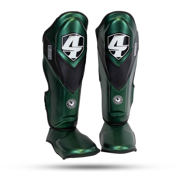 4MORE SHIN GUARDS SEMI-LEATHER HAVOC METALIC GREEN
